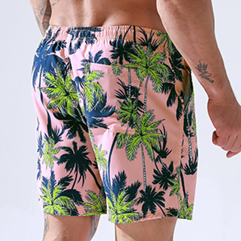 Elástico de estiramento dos homens verão férias atacado calções de natação praia exercício casual surf shorts com alta qualidade