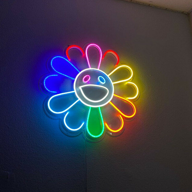 Flower Neon Sign, Custom Neon Sign, Wall Hangings, Home Room Office Wall Decor, Housewarming Gift,LED Neon Light, Ins Decor