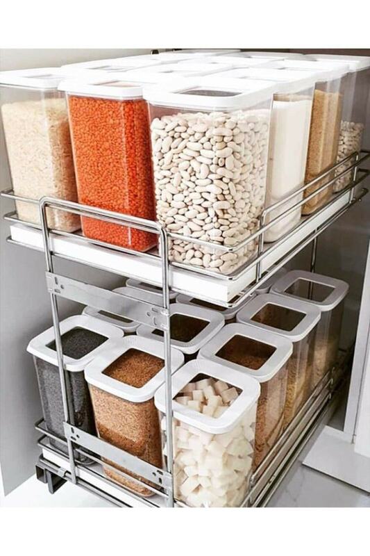 12 peças organizador da cozinha caixa de armazenamento de alta qualidade caso alimentos conjunto tampa a vácuo garrafa despensa spice legume espaguete arroz cereais