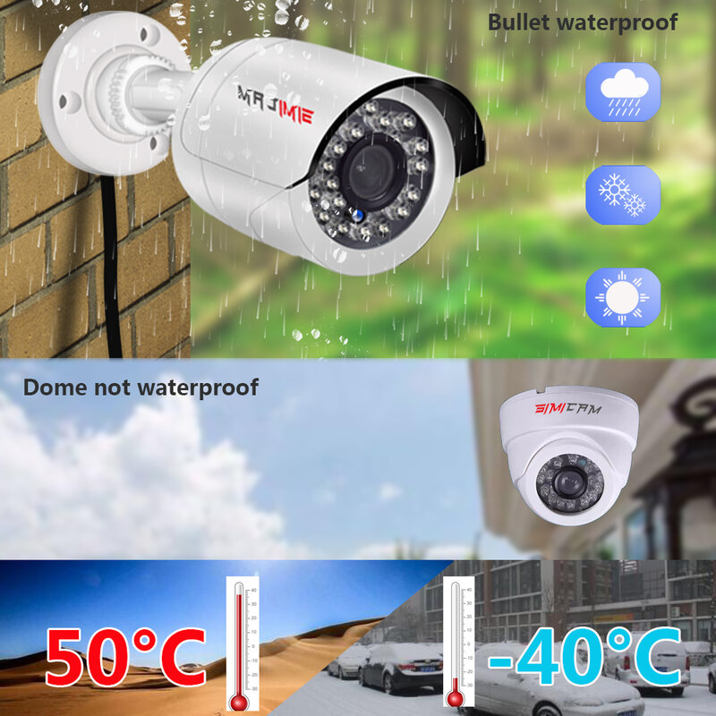 Câmera de segurança 4k poe, 2/4/peças, com fio 8mp/4mp, para uso externo, câmeras ip h.265 8mp 8 canais 4knvr sistema de vigilância por vídeo