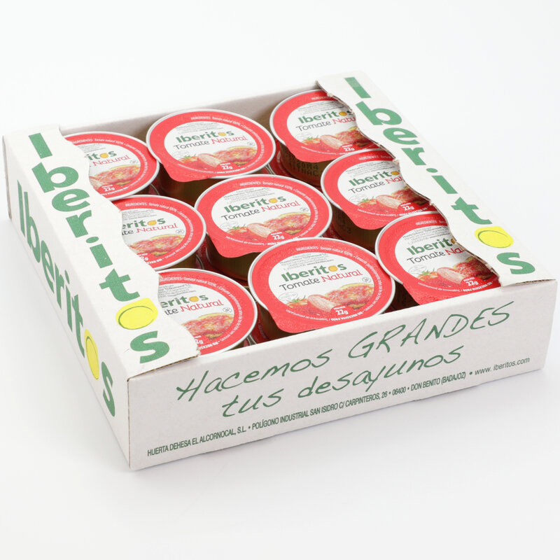 Caixa 12 bandejas 18x22g iberitos tomate