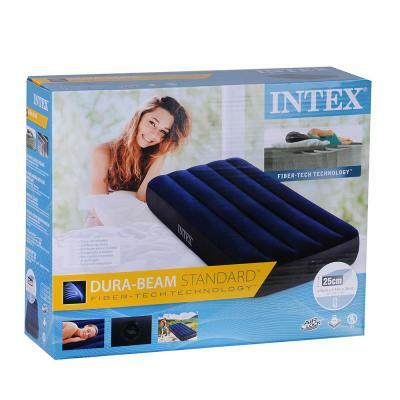 Кровать надувная INTEX Classic downy (Fiber tech) 76х191х25 см