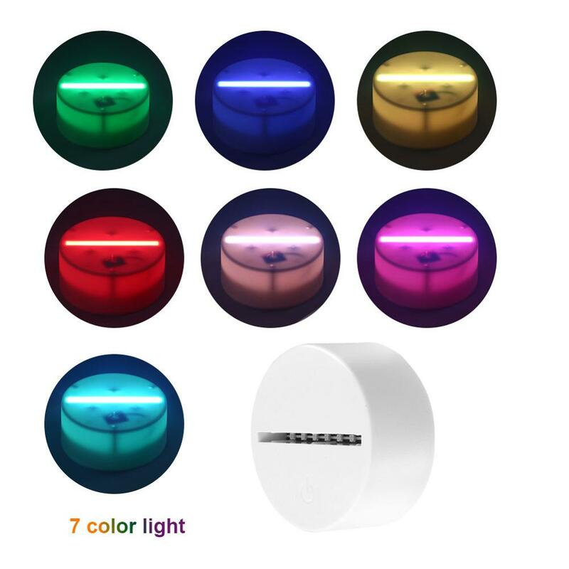 5/10/15 Pcs Remote 3D Light Base Ornament Lamp Holder Luminous Light Lampada Wholesale Night Light Replacement For Acrylic Hot