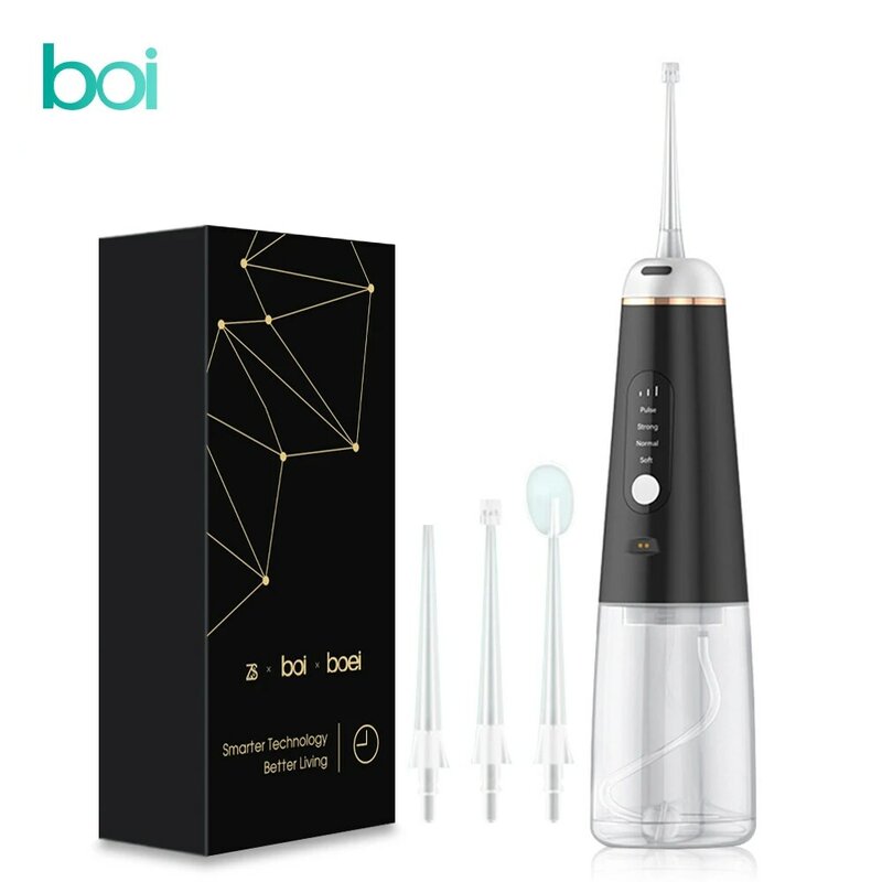Boi-irrigador bucal eléctrico recargable por USB, dispositivo con 5 modos, 350ml, chorro Dental para dientes postizos, Perfact Smile