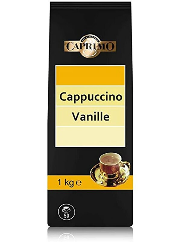 Caprimo Cappuccino Vainilla Paquete de 1 kg café soluble deliciosa bebida a base de cafe 50 dosis Barry Callebaut Suecia