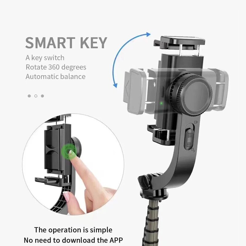 Roreta L008 새로운 짐벌 핸드 헬드 안정기 핸드폰 비디오 녹화 스마트폰 짐벌 전화 카메라, 2021