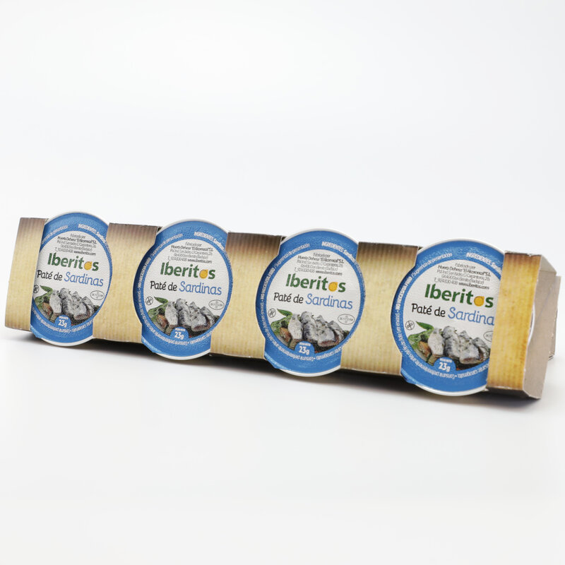 IBERITOS-набор наличных 16 упаковок 4unds Pate de sardine в pod 23g-sardine