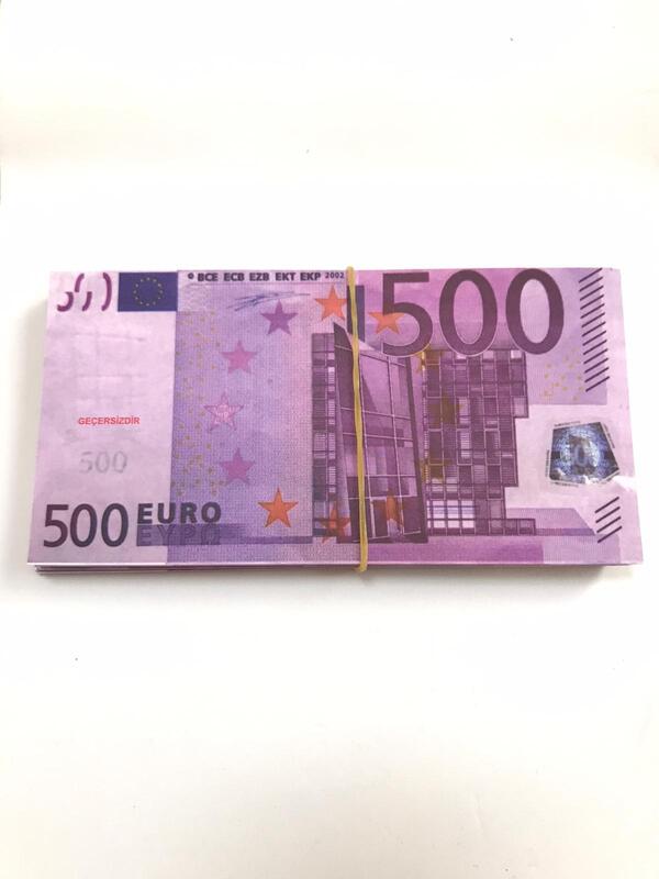 Евро-игрушка для денег и банковских игр. Варианты 5/10/20/50/100/200/500 евро. 100 игрушек евро. Для свадебных и розыгрыш евро