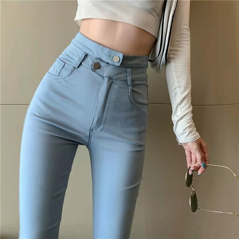 Jeans da donna alla moda, pantaloni attillati da donna in denim 2021