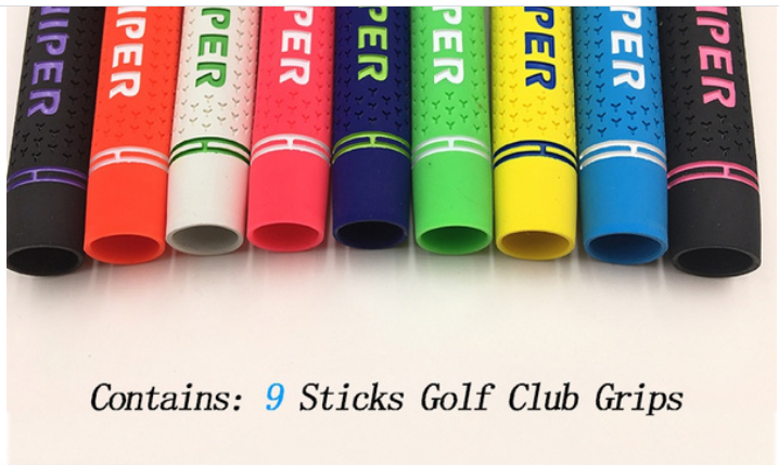 새로운 골프 그립 범용 고무 9 색 하이브리드 골프 클럽 그립 우수한 품질 안티 슬립 착용