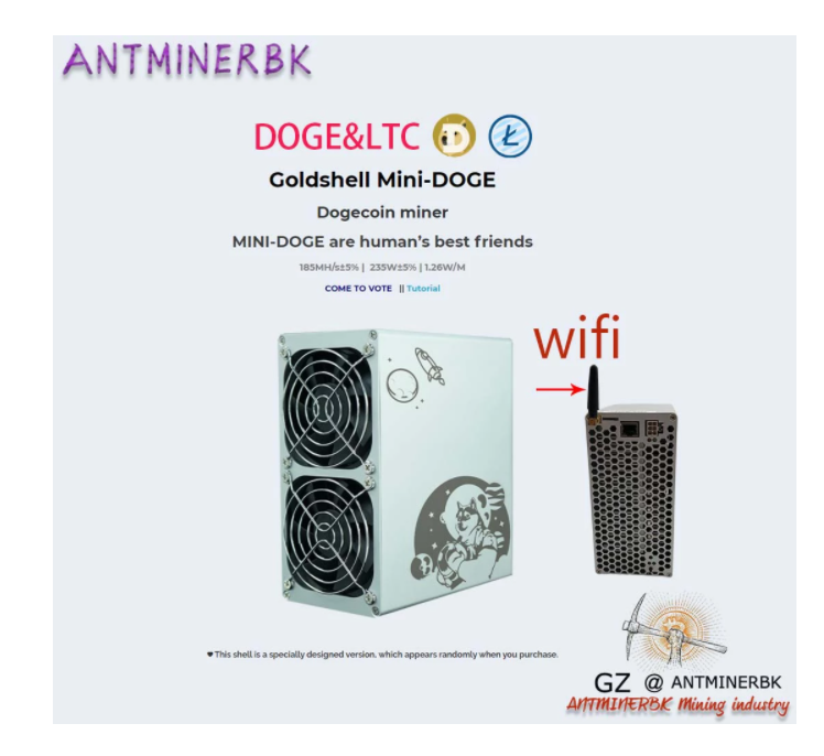 Used In stock original brand new wireless network version Goldshell Mini Doge 185M 235W Silent Miner LTC Mining Doge Coin