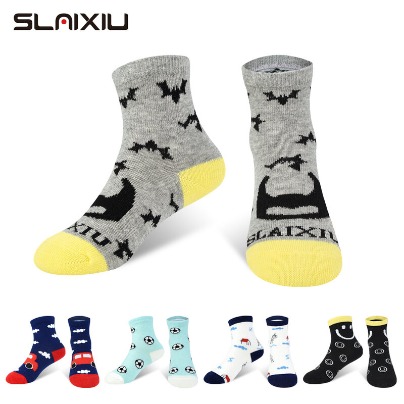 5 Pair/lot New Soft Cotton Boys Girls Socks Cute Cartoon Pattern Kids Socks For Baby Boy Girl 7 Kinds Style Suitable For 1-10Y