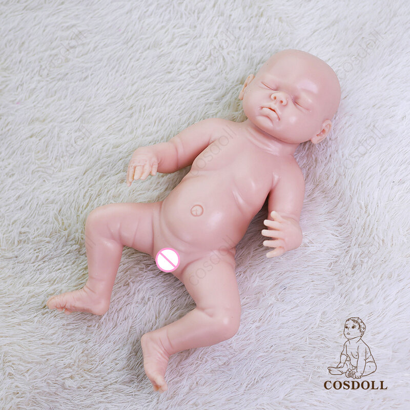 Muñeca realista de bebé Reborn de silicona, juguete de bebé reborn de 41cm, en blanco, sin pintar, sin terminar, #07
