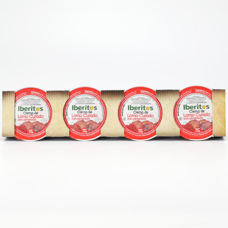 Commercio all'ingrosso Lomo IBERITOS - Packs zuppa crema Pimenton delle 4x23g PACCHETTO di 4x23g LOMO al PIMENTON
