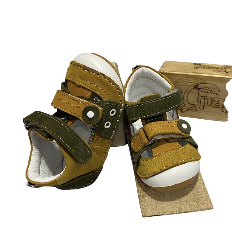 Pappikids-zapatos ortopédicos de cuero para niño, modelo (0133)