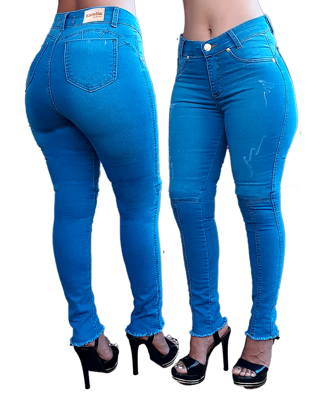 Jeans calchevcon vendita all'ingrosso a vita alta in Lycra (spandex)