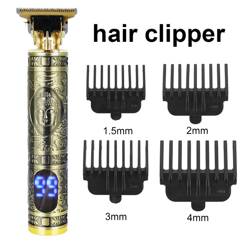 Conjunto de máquina de cortar cabelo elétrico máquina de corte de cabelo profissional barbeiro elétrico navalha aparador de pêlos clipper aparador de barba para homem