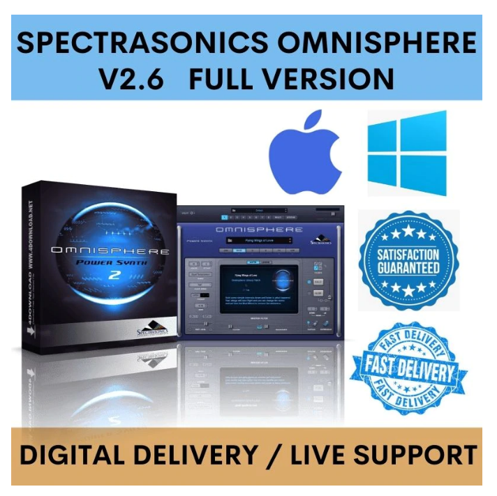 ✅Spectrasonics Omnisphere 2 v2.6.1 ✅ WINDOWS & MAC ✅ FULL VERSION ✅ LIVE SUPPORT ✅ SAME DAY DELIVERY ✅