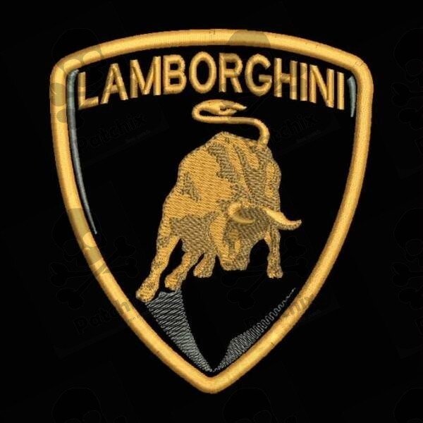 Lamborghini Ijzer Patch Toppa Ricamata Gestickter Patch Brode Remendo Bordado Parche Bordado