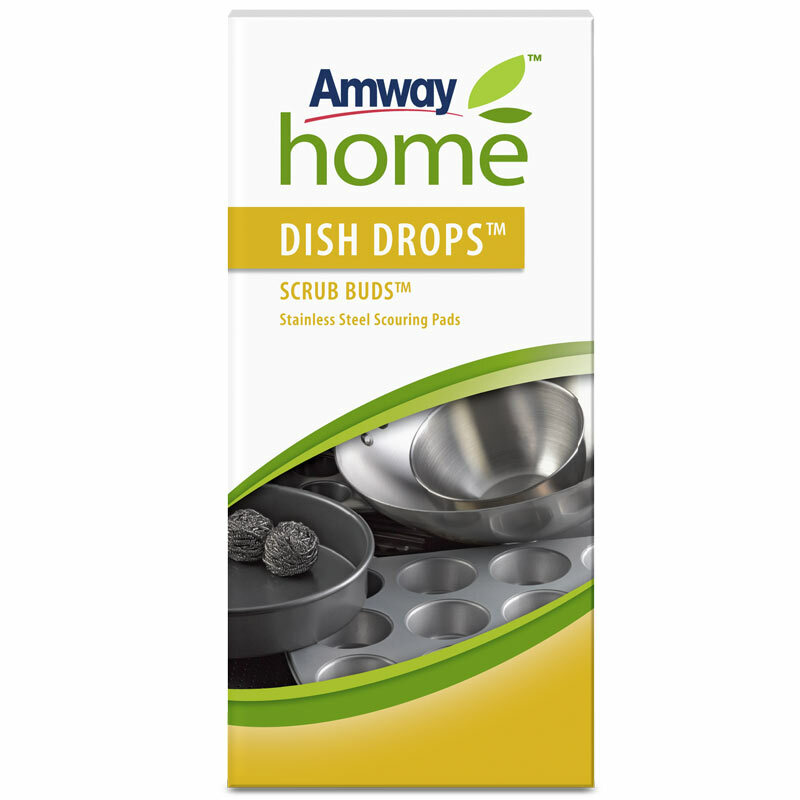 Tampons à récurer en acier inoxydable, AMWAY HOME™Gouttes de vaisselle™Gommage des bourgeons™4 paquets