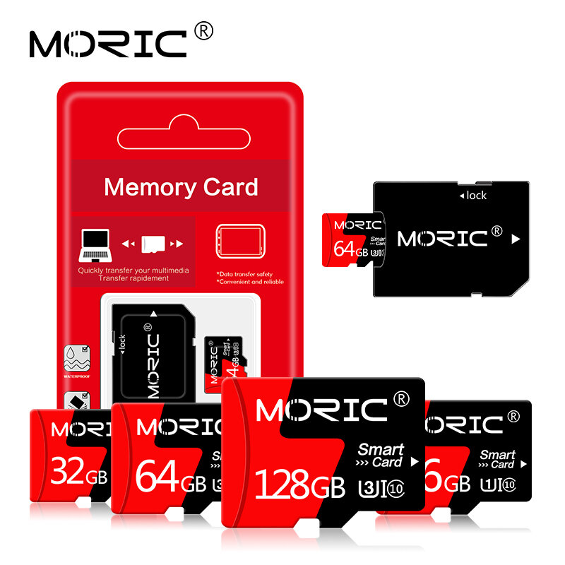 Nouvelle carte mémoire Micro SD avec adaptateur gratuit, 128 Go 256 Go 64 Go 32 Go 16 Go, haute vitesse de transfert, Class10 mini carte TF pour Smartphone/tablette/PC
