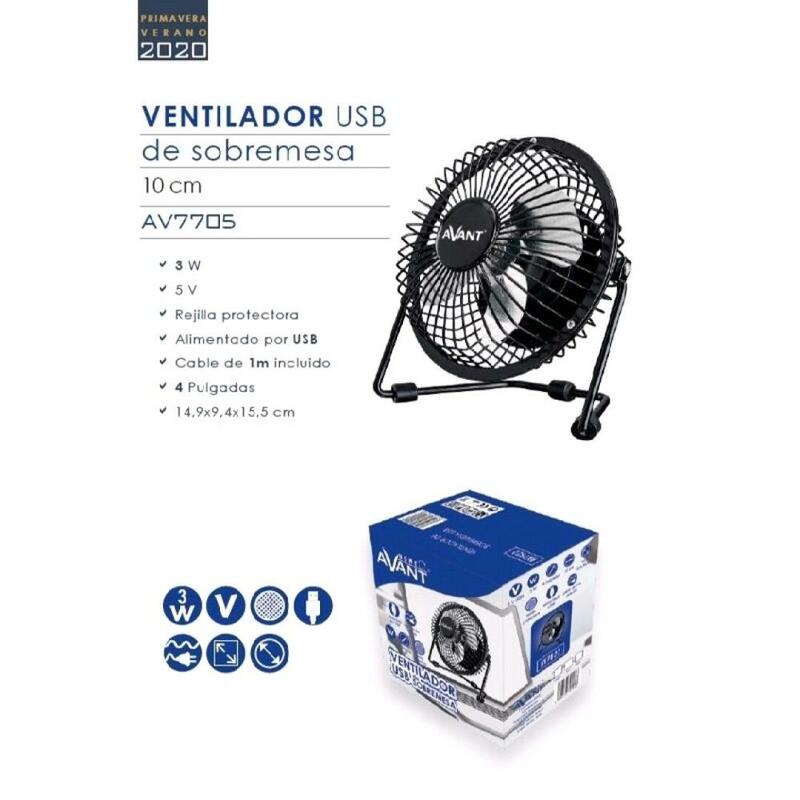 Light Fan 3v 5w USB connection with 1 meter cable metal blades 2 sizes available