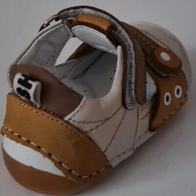 Pappikids Model(0134) Boy's First Step Orthopedic Leather Shoes