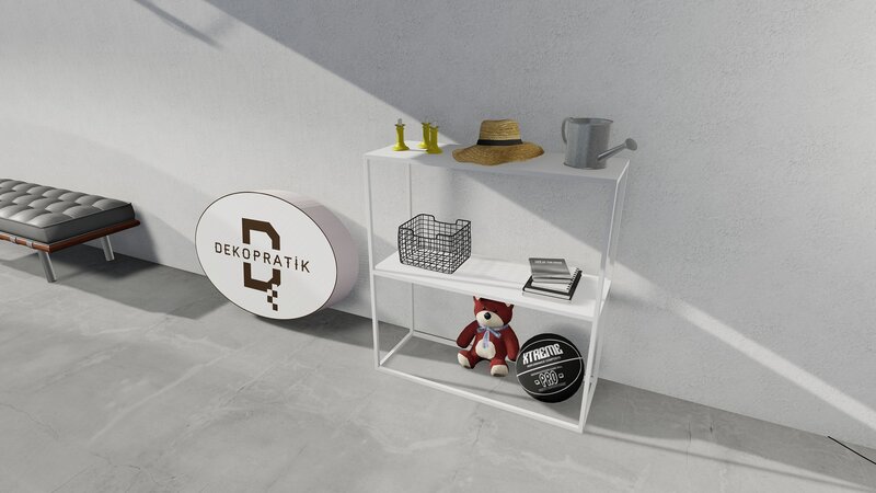 Dekoratik-Mesa de salón de Metal minimalista, recibidor de casa, pasillo, baño, organizador moderno nórdico Hecho en Turquía