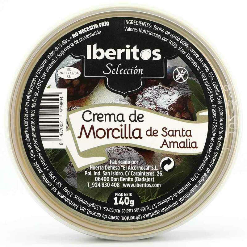 IBERITOS - Lata Crema de Mocila de Santa Amalia Latas de 140g - 140 G MORCILLA