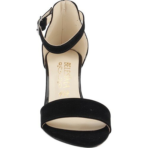 Ayakland, sandalias de gamuza negras para mujer, zapatos
