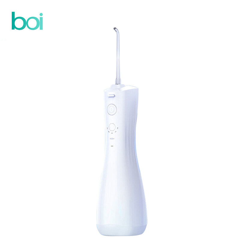 [Boi] Antibacterial 6 Mode Portable Smart Oral Irrigator 250ml Water Tank Pulse Dental Flosser Cleaner For False White Teeth Jet