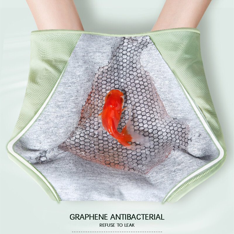 Flarixa Celana Dalam Menstruasi Wanita Anti Bocor Tiga Lapisan Aman Pakaian Dalam Fisiologis Penyerap Pinggang Sedang Bersirkulasi untuk Periode
