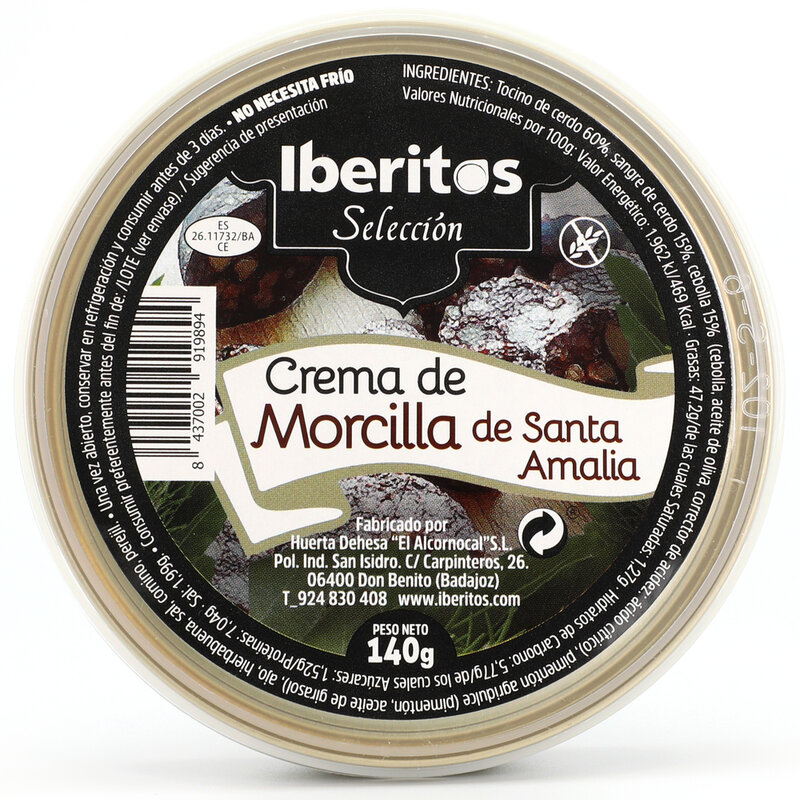 Iberitos トレイ 10 mocila デサンタアマのスープクリーム缶 140g-tray 10 × 140 グラム morcilla サンタアマ