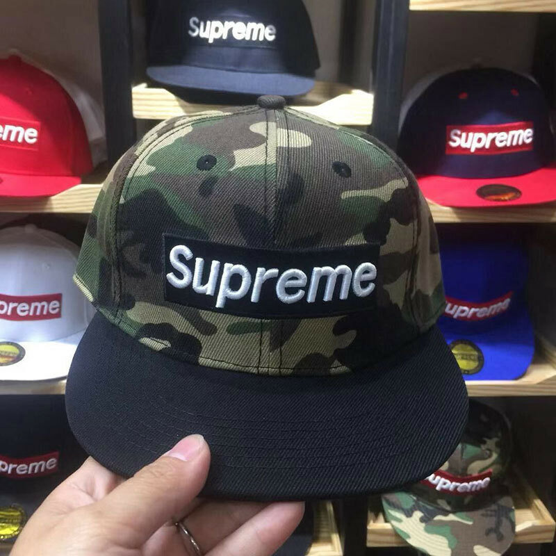 Supreme หมวก Hiphop เบสบอลหมวกสบายๆกลางแจ้งหมวกแบนหมวก