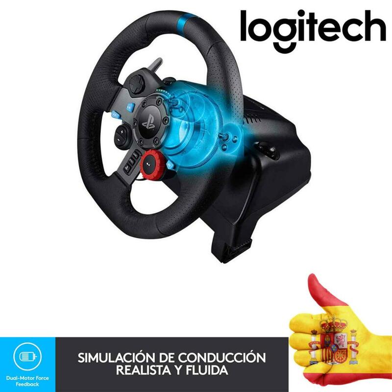 Logitech G29 Driving Force Careers steering wheel and pedales Feedback, foil back Anodized, Shifters Plug EU, PS4/PS3/PC