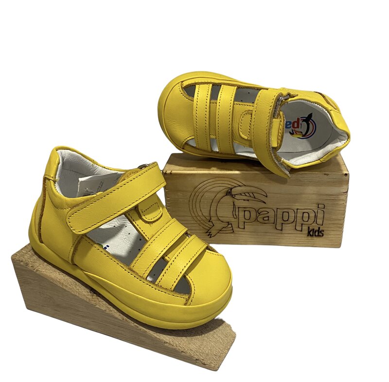 Pappikids modelo (0181) meninas primeiro passo sapatos de couro ortopédico