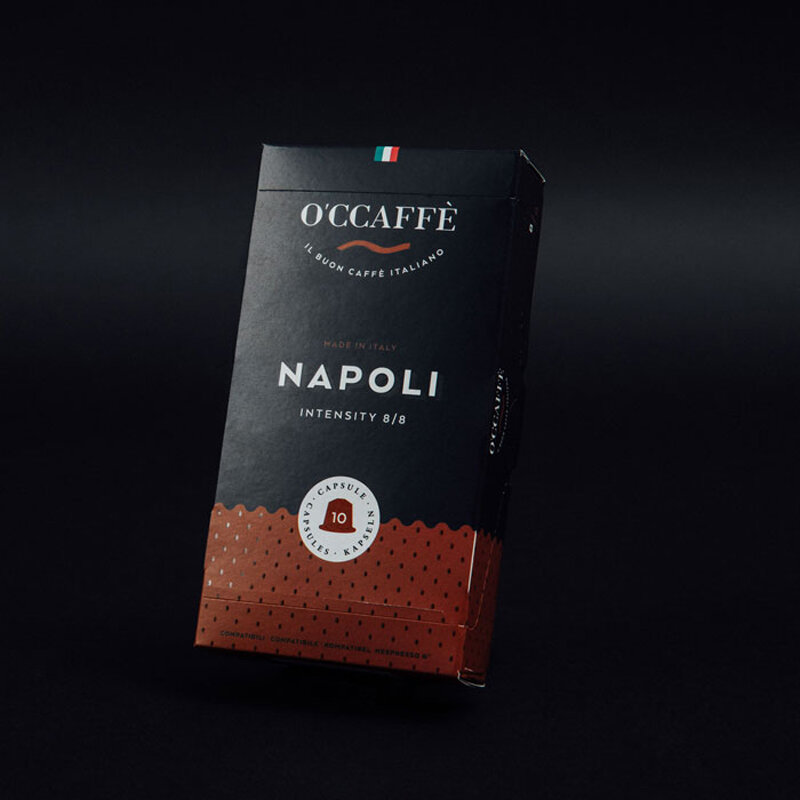 Nespresso Capsule o'ccaffe Napoli,Ground,Mediumย่าง,10 PCs