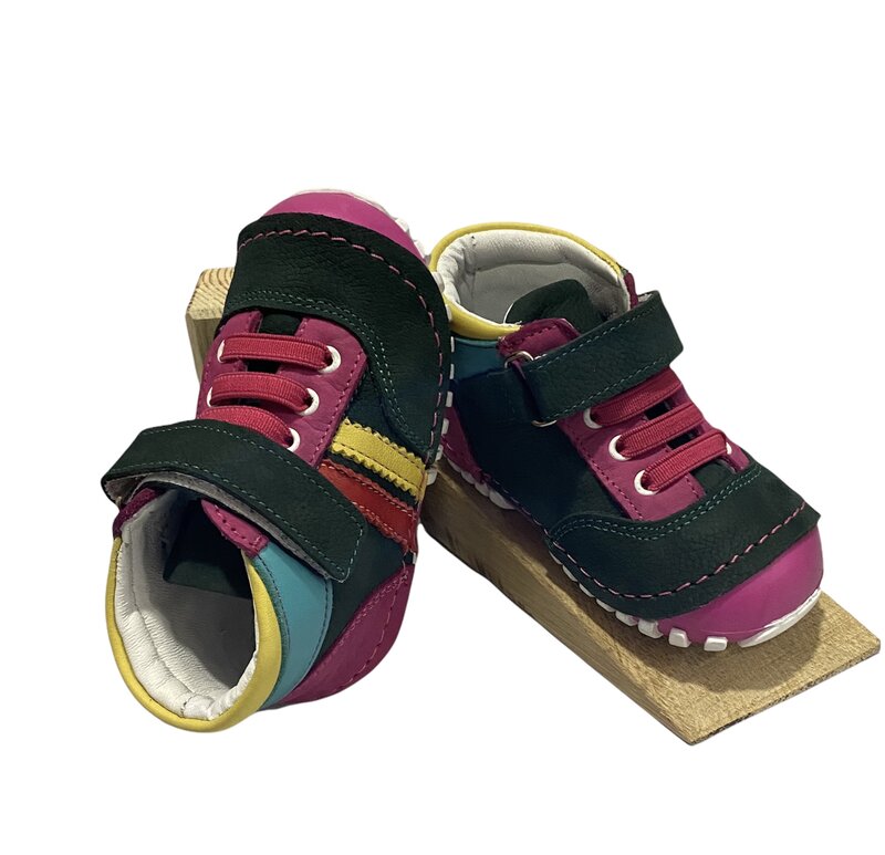 Pappikids modelo (70) meninas primeiro passo sapatos de couro ortopédico