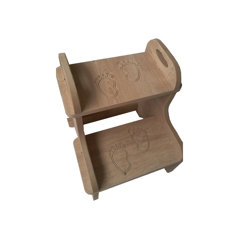 Houten Montessori Kruk Kinderen Badkamer Wc Trap Stap Gedemonteerd (Geschikt Voor Gebruik Voor Toiletpot)