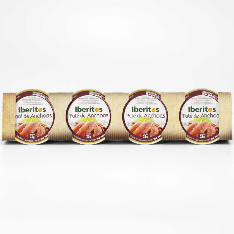 Pate de anchovies IBERITOS - Pack with 4 units from 25g - PATE anchovy