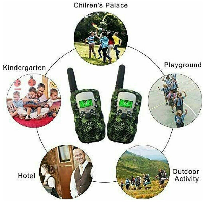 Walkie-talkie portable pour enfants, une paire de Radio numérique pour enfants, jouets pour garçons, cadeaux d'anniversaire, Camouflage