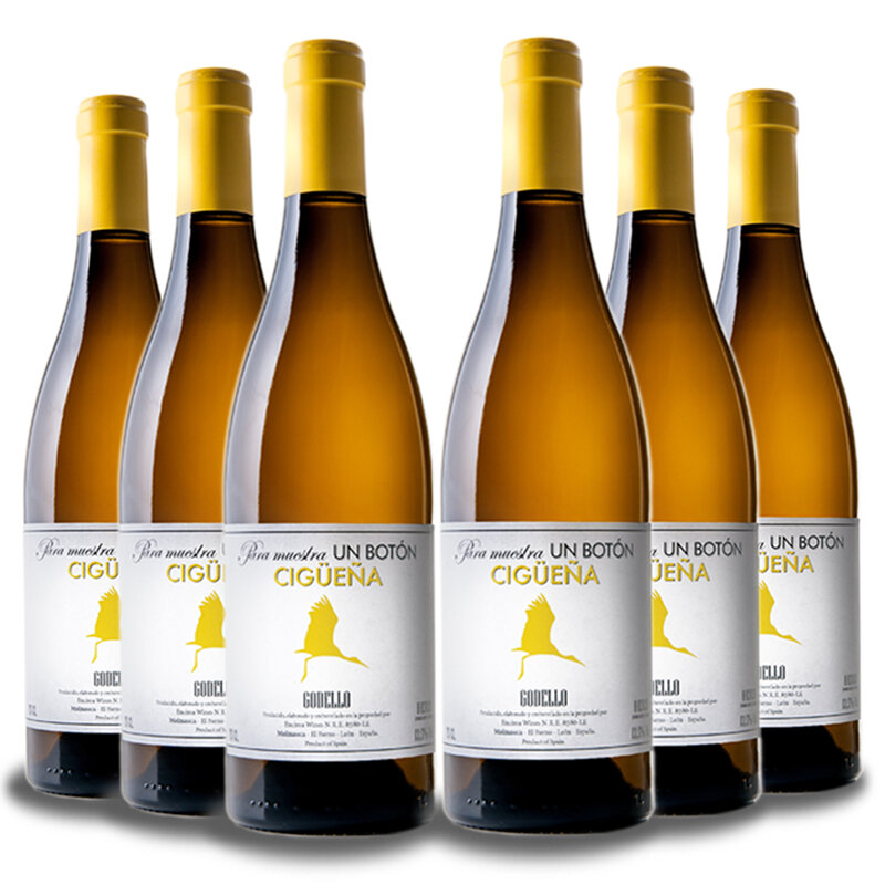 Ciguena godello 2019 6bot x 0,75l., Vinho branco de godello. Vinho da espanha. Vinho branco jovem do bierzo