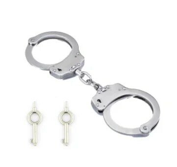 Professional Chrome-Nickel Plated Steel Handcuffs Use 2 Keys Double Lock Erotic Accessories New In Box 286 Gram