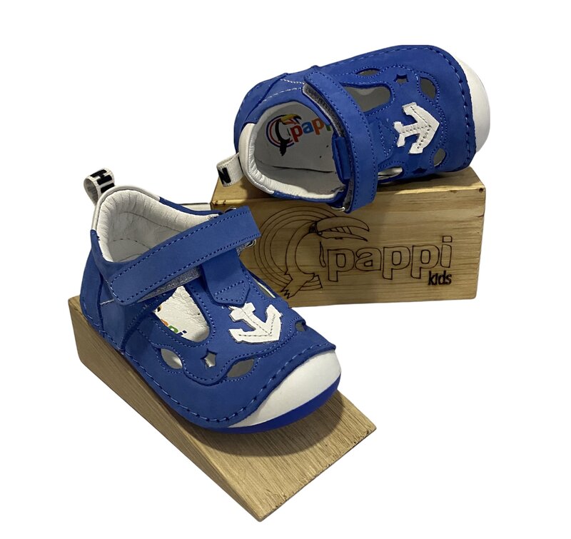 Papikids modelo (011) menino primeiro passo sapatos de couro ortopédico