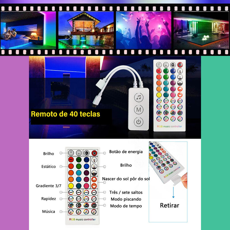 30M LED Strip Light SMD 5050 Lamp Diode Decoration Living Room Luminous String WIFI Controller Flexible RGB Background