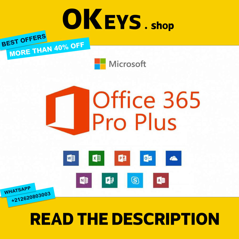 (Microsoft Office 365 Professional plus- 1 utilisateur/5 appareils à vie)