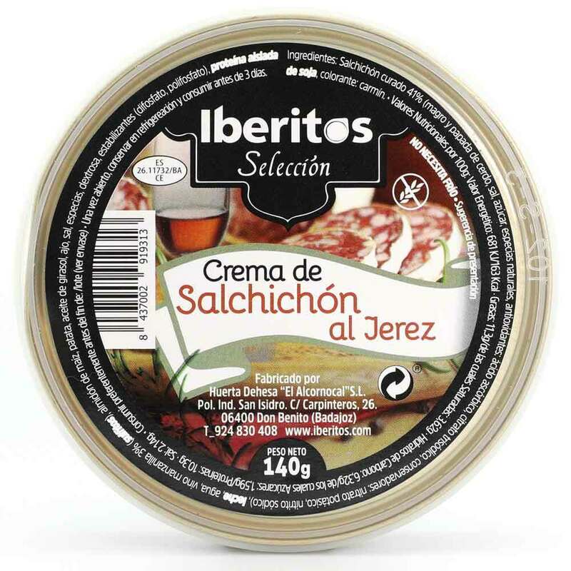 IBERITOS-plateau soupe crème sherry Salchicho's 10 canettes 140g - 10x140g SALCHICHON AL sherry