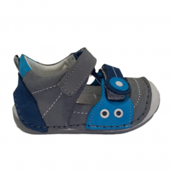 Pappikids modelo (0123) menino primeiro passo sapatos de couro ortopédico