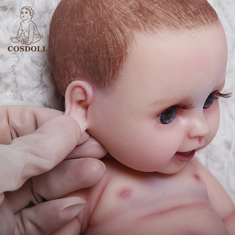 COSDOLL-Muñeca Reborn de silicona para niños, juguete de bebé Reborn de 33cm, 1,45 kg, 100%, #02