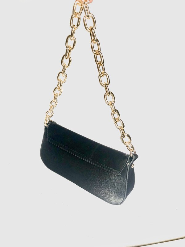 Женская замшевая сумочка с ремешком на цепочке, 26 х14 см